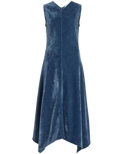 Proenza Schouler Layla Chenille Midi Dress - Blue