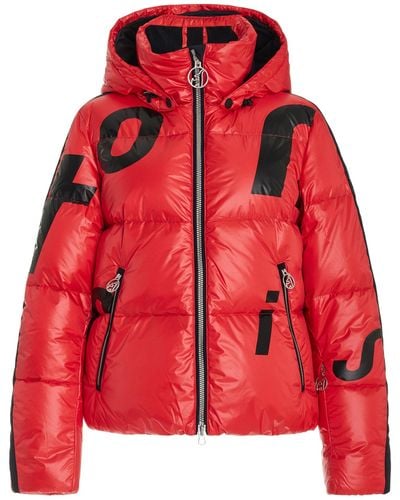 Toni Sailer Louisa Hooded Ripstop Down Ski Jacket - Red