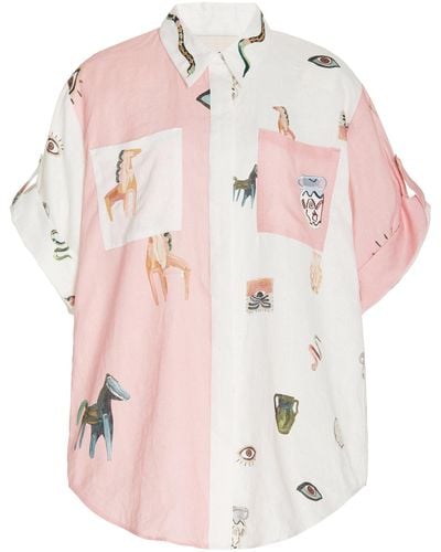 ALÉMAIS Cleo Linen Shirt - Pink