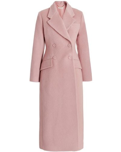 Emilia Wickstead Madalyn Double-breasted Wool-blend Coat - Pink