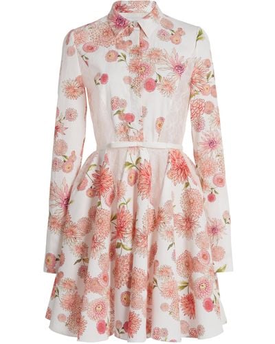 Giambattista Valli Printed Cotton Poplin Mini Dress - Pink