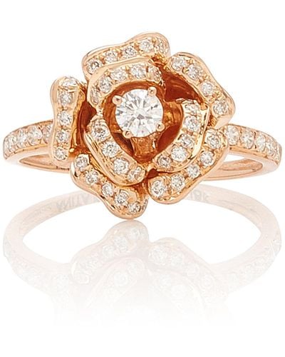 Anita Ko 18k Rose Gold And Diamond Ring - Pink