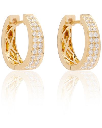 Anita Ko Meryl 18k Yellow Gold Diamond Huggie Earrings - Metallic