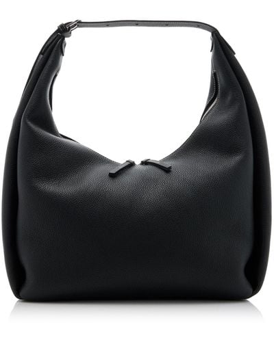 Totême Belt Leather Hobo Bag - Black