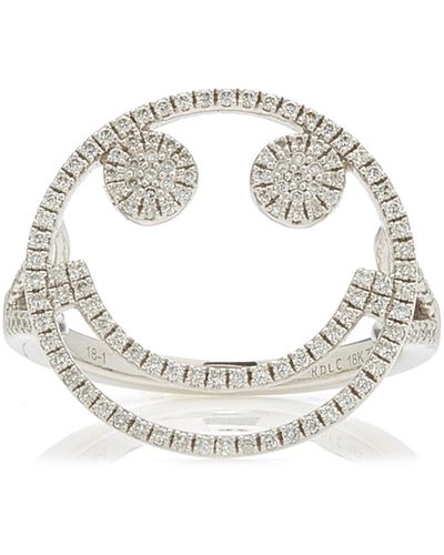 Rosa De La Cruz Smile 18k White Gold Diamond Ring