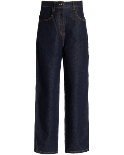 OUTLAND DENIM X Karen Walker Mod Drop-rise Wide-leg Jeans - Blue