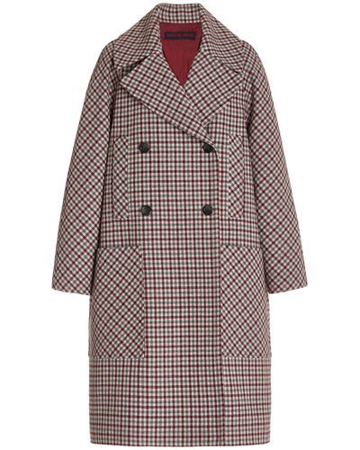 Martin Grant Double-breasted Wool-blend Coat - Multicolor