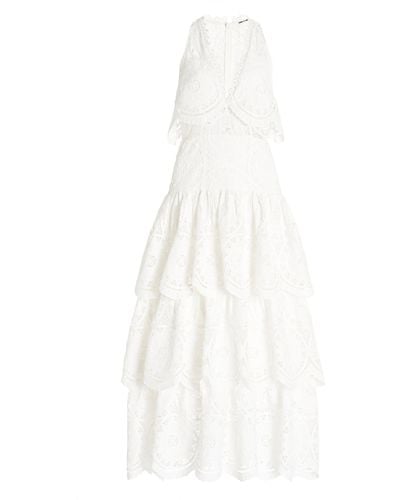 Alexis Aviana Tiered Lace Maxi Dress - White