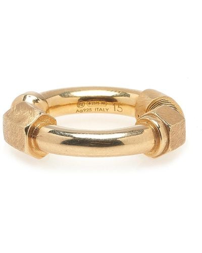 Bottega Veneta Brushed Gold-plated Sterling Silver Ring - Metallic