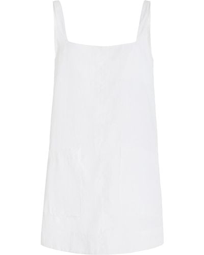 Bondi Born Delphi Organic Linen Mini Dress - White