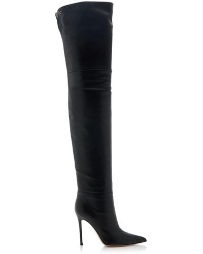 Gianvito Rossi Leather Over-the-knee Boots - Black