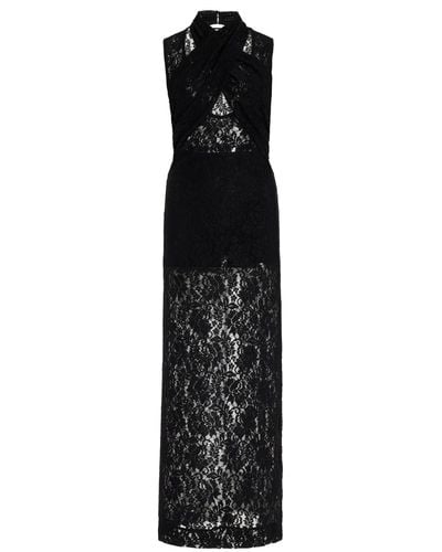 Third Form Wayward Wrapped Lace Maxi Dress - Black