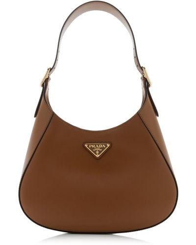 Prada Leather Shoulder Bag - Brown