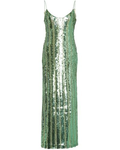 Galvan London Stargaze Sequined Dress - Green