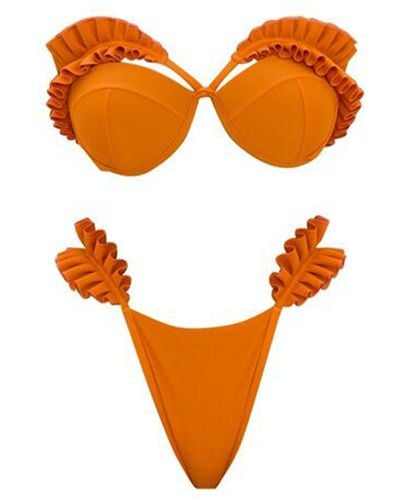 Andrea Iyamah Mulan Orange Bikini