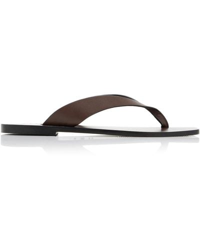 A.Emery Kinto Leather Sandals - Black