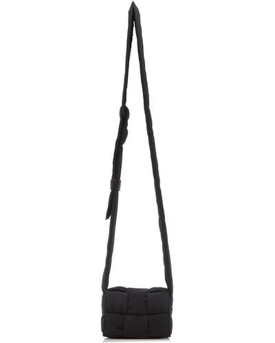 Bottega Veneta Mini Cassette Nylon Crossbody Bag - Black