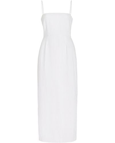 Posse Exclusive Mya Linen Midi Dress - White