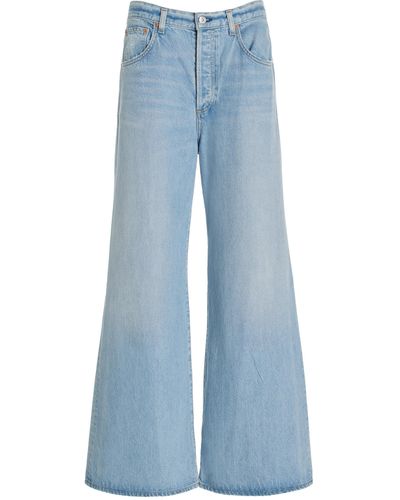 Citizens of Humanity Beverly Slouch Boot Rigid Low-rise Wide-leg Jeans - Blue