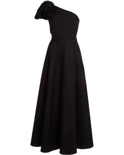 Giambattista Valli One-shoulder Cotton Gown - Black