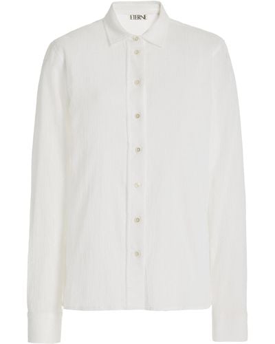 ÉTERNE Exclusive Jolene Cotton Shirt - White