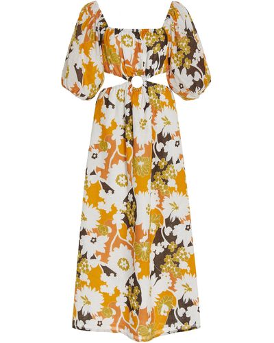 Faithfull The Brand Trinita Floral Linen Maxi Dress - Multicolour