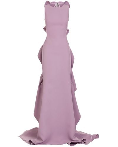 Maticevski Acaica Ruffle-back Gown - Purple