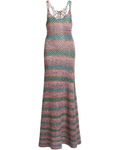 Chloé Crocheted Wool Midi Dress - Multicolor