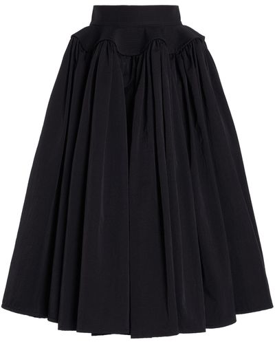 Bottega Veneta Tech Nylon Midi Skirt - Black