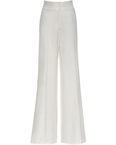 ANDRES OTALORA Biru Wide-leg Trousers - White