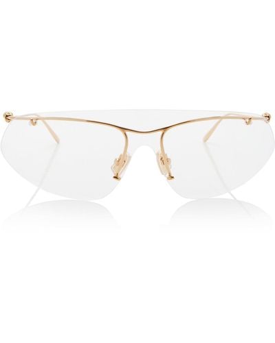 Bottega Veneta Metal Rimless D-frame Sunglasses - Natural