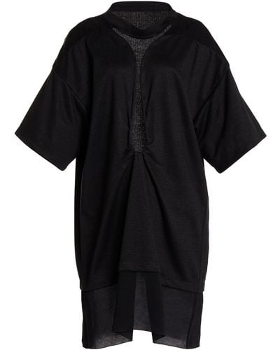 Victoria Beckham Cutout Linen-blend Mini Dress - Black