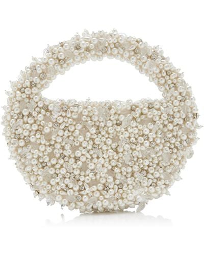 Clio Peppiatt Exclusive Pearl Bag - White