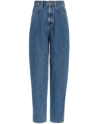 Goldsign The Nara Rigid High-rise Tapered-leg Jeans - Blue