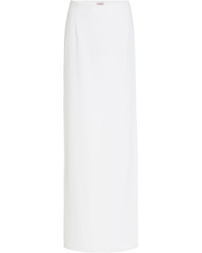 Nue Mira Crepe Maxi Skirt - White
