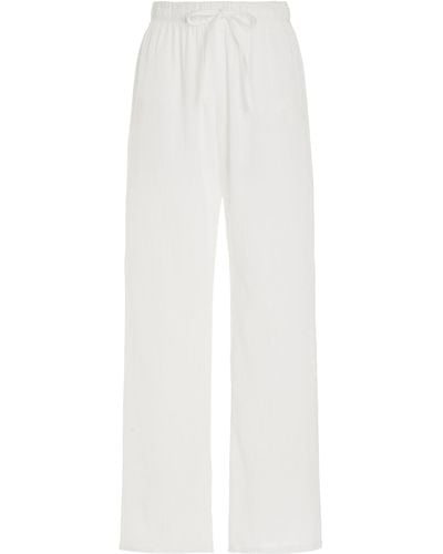 ÉTERNE Exclusive Willow Cotton Pants - White