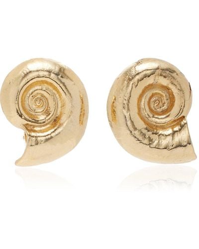 Ben-Amun 24k Gold-plated Shell Earrings - White