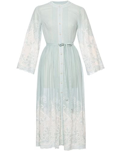Lena Hoschek Cosima Lace Cotton Midi Dress - White