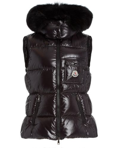 Moncler Badyfur Fur-trim Puffer Jacket - Black