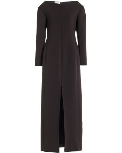 The Row Reysha Wool Maxi Dress - Black