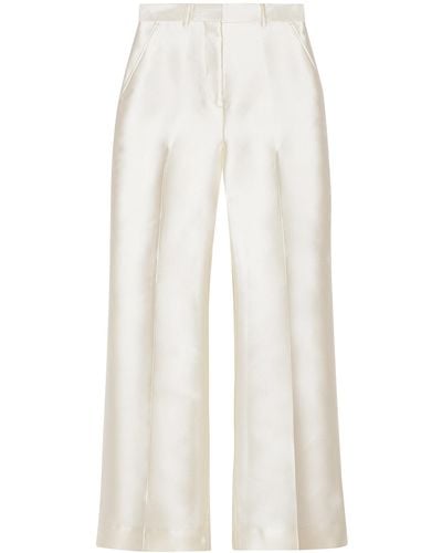 Mark Kenly Domino Tan Perrie Slit-detailed Pants - White
