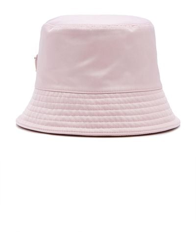 Prada Logo Bucket Hat in Natural