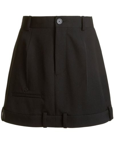 Balenciaga Deconstructed Twill Mini Skirt - Black