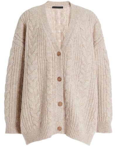 Jenni Kayne Cable-knit Alpaca-wool Cocoon Cardigan - Natural