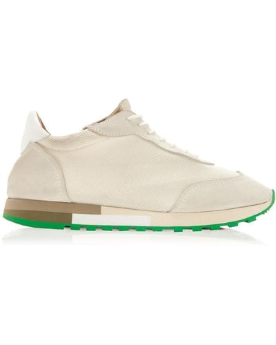 The Row Owen Leather, Mesh Trainers - White