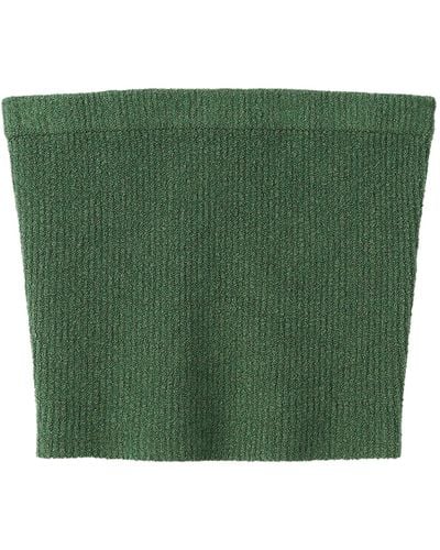 By Malene Birger Giovania Ribbed Knit Tube Top - Green