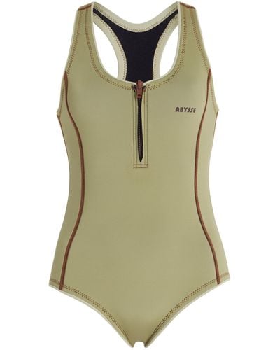 Abysse Exclusive Elle Neoprene One-piece Swimsuit - Green