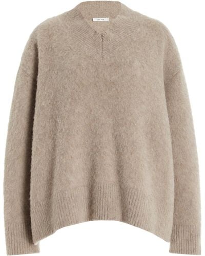 The Row Fayette Oversized Brushed-cashmere Jumper - Natural