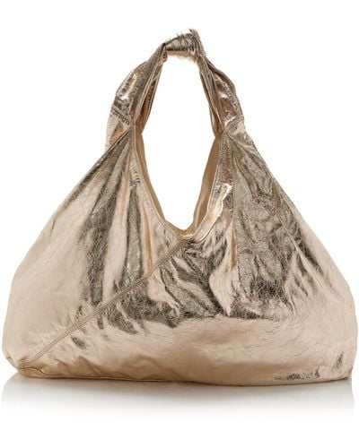 Johanna Ortiz Conspiracy Of Lemurs Metallic Leather Tote - Natural