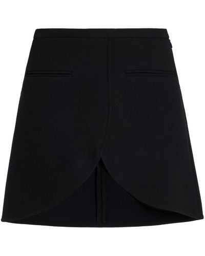 Courreges Ellipse Tailored Crepe Mini Skirt - Black